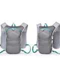 Men Sports Tank Top Vest With Hydration Bladder Backpack For Running Hiking Cycling And Outdoor Adventures Reflective Strips Ultralight Water Pack Gray One Size.