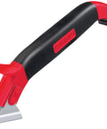 Three In One Caulk Tool For Removal And Application With Soft Grip Handle Durable Plastic Construction Stainless Steel Blade