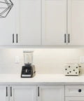 2 Pack 3 Inch Matte Black Cabinet Handles Zinc Alloy Drawer Pulls Heavy Duty Solid Kitchen Hardware For Cabinets installed on white cabinets