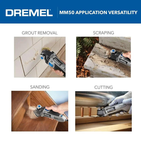 Top Notch 5 Amp Corded Oscillating Multi Tool Featuring Variable Speed And Low Vibration for scraping, cutting, sanding, and grout removal.