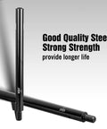 12 Inch Extension Rod For Diamond Core Drill Bits With Five Eighth Inch Eleven Thread Adapter in black steel