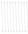 16 Inch Stainless Steel Braided Cabinet Door Restraint Cable Kit With Eyelets, Flexible Hinge Limiter For Chest, Cupboard And Closet Doors, 10 Pack Keeps Cabinets From Slamming, Easy Install And Smooth Door Action, stainless steel cables with eyelets