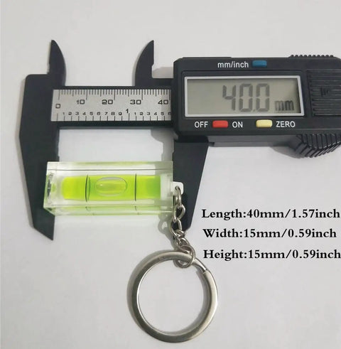 Slick 3 Pack Mini Keychain Spirit Bubble Level Set, Handy Dandy Pocket Measuring Tool, Compact Acrylic Layout Gauge For Quick And Precise Surface Alignments Everywhere
