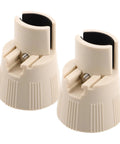 Adjustable Furniture Legs 2 Piece Set For Tables And Chairs, Non Slip Plastic Risers With Tool Free Installation, White Finish