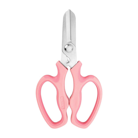 Pink ergonomic 7.5 Inch Garden Shears Pruner Secateurs With Integrated Stab Remover For Flowers Roses Bonsai Pruning Scissors