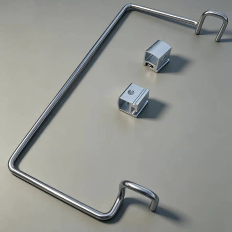 Heavy Duty Stainless Steel Mounting Bracket For Igt Side Table With Dual Slide Hooks Built Tough For Outdoor Cooking Gear.