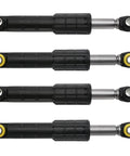 Pack Of 4 Washer Shock Absorbers For Samsung Washers To Stop The Shake Front Black And Rear Yellow Replacement Kit displayed horizontally