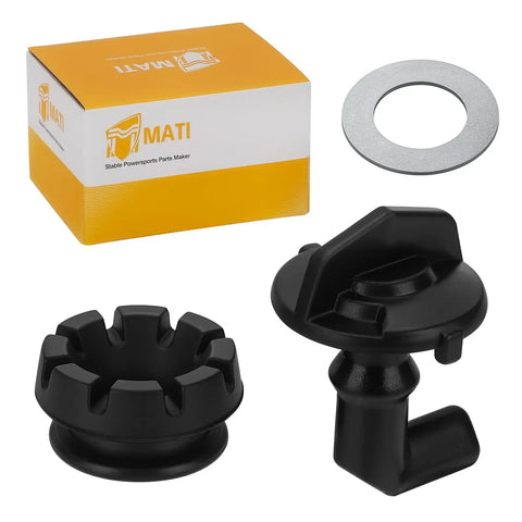 Beefed Up Hood Latch Toggles With Grommets And Washers Kit for Polaris RZR UTV models shown with components and packaging