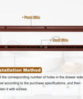 8 Set 300mm Brown Plastic Drawer Slides With Screws Side Mounted Grooved Guide Rails For Cabinets Dressers And Wardrobes No Sweat Install With Rock Solid Glide showing front and back sides.