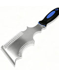 The Smooth Operator All In One Paint Brush And Roller Cleaning Tool With A Heavy Duty Paint Can Opener with comb edge.
