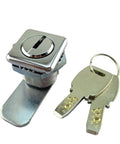 Square Cam Lock With Two Keys For Mailbox, School Locker, Office Drawer, Cabinet And Safe Built To Last Zinc Alloy