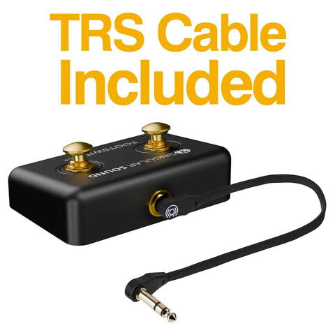 Dual Momentary Footswitch Plus For BeatBuddy And MIDI Pedals, Multi Effects Gear, And Electronic Instruments with TRS cable