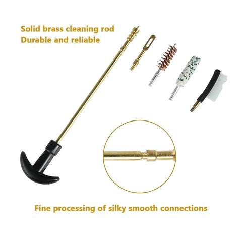 Essential 21 Piece Portable Gun Cleaning Kit With Universal Case Featuring Anti Slip Handle For Easy Maintenance And Emergency Repairs To Keep Your Firearm Running Smooth Without Waiting For Help, brass cleaning rod
