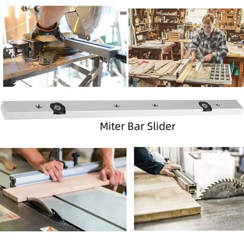 Top Notch Miter Bar Slider For Table Saw And Router Tables 300mm Aluminum Alloy T Slot Track Rail Woodworking Clamping Tool