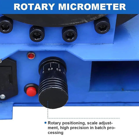 No Sweat Heavy Duty Handheld Hydraulic Hose Crimper With 7 Dies Set For One Inch R1 R2 Steel Wire Piping Portable Tube Press rotary micrometer for precise adjustment.