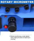 Built Solid Manual Hydraulic Hose Crimper Machine With Seven Swappable Dies For Quarter To One Inch R1 And R2 Steel Wire Lines Grease Monkey Approved rotary micrometer for precise scale adjustment.