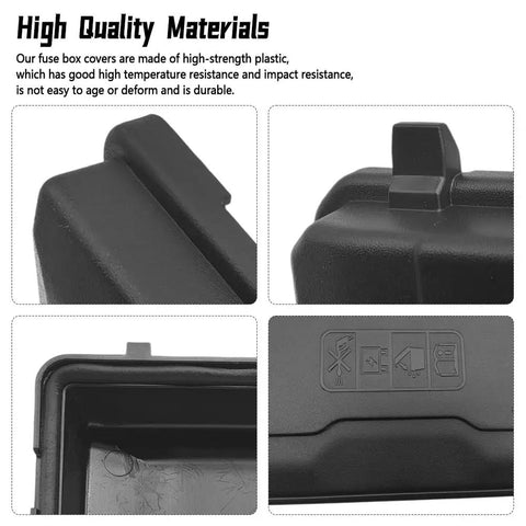 Close-up of Heavy Duty Fuse Box Cover Compatible With Gmc Sierra Chevy Silverado made from durable high-strength plastic.