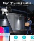 Heavy Duty 4Mp Outdoor Wifi Ptz Security Ip Camera With Smooth 6X Optical Zoom Solar Panel Charging Built In Battery for night delivery monitoring.