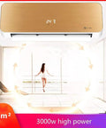 No Hassle Kickin Wall Mounted Space Heater With Remote Timing 3000 Watt Electric Radiator in a contemporary room setting.