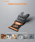 Tough As Nails Oscillating Multi Tool Blades Seven Piece Kit Universal Fit CR V steel carbide grit blade for versatile cutting.