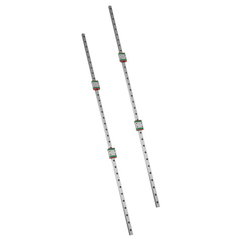 Ultra Smooth Pro Grade Heavy Duty Linear Motion Rail Kit For CNC Machines With Alloy Steel Guide showing dual rails and sliders