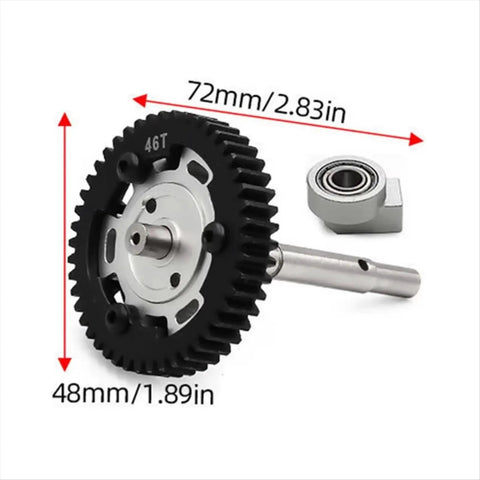 Beefy 46T Gear Bearing Assembly For 1 To 5 Scale RC Trucks Upgrade Kit With High-Carbon Chrome Steel Bearings Smooth Power Transfer For 8S Drives Replacements Mods And Drivetrain Upgrades For Heavy-Duty RC Builds, 72mm x 48mm