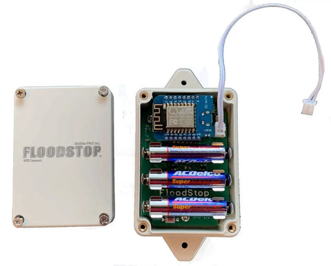 WiFi Connect Module For Flood Alarm Systems Sends SMS Texts To 2 Numbers And Email Alerts Battery Powered For 4 To 5 Years