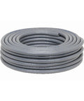 Coiled 100 Ft 1/2 Inch Metallic Liquid Tight Flexible Conduit Gray With UV Resistant Jacket for electrical wiring