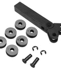 Heavy Duty Lathe Tools Set With High Hardness Metal Cutting Bits And Three Pattern Knurling Wheel Sets displayed on white background