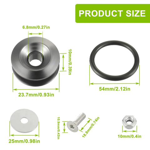 Universal Car Bumper Quick Release Kit Front And Rear Fasteners With Titanium Finish Heavy Duty Aluminum Alloy Tabs size details