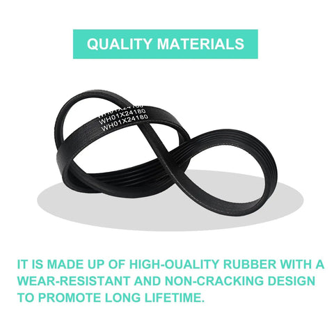 Washer Drive Belt Replacement For Top Load Washers That Keeps Your Drum Spinning Smoothly Fits GTW490 Series Models GTW490ACJ3WS GTW490ACJ3WW GTW490ACJ4WS GTW490ACJ4WW GTW490ACJ5WS Includes PS11736832 AP6024314 4455970 black rubber belt