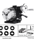 Heavy Duty Rock Solid Indexing Head Rotary Table For Vertical And Horizontal Milling Machines With 360 Degree Precision Graduated Turret and accessories.