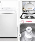 W10435302 Washer Tub Shaft Bearing And Rubber Seal Kit Compatible With Whirlpool Cabrio Washing Machine Models view of the machine and internal components.
