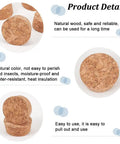 Product Details of Wooden Tapered Cork Plugs Set Dope For Wine And Beer Bottles, 20 Pcs Burly Wood Corks For DIY Bottle Crafts.