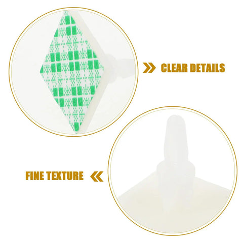 Self Adhesive PCB Standoffs With Hella Secure Insulated Foot Pads For Circuit Boards and Motherboards, showing textured adhesive base.