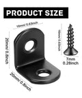 Heavy Duty Black Stainless Steel Corner Braces For Furniture And Shelving Legit Rock Solid Right Angle Hardware With Screws For Home Repair Projects That Last, 20x20x16mm size with screw.