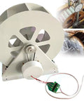 100W Hydroelectric Turbine Generator For Outdoor Lighting And Home Power Low Speed Water Wheel Generator shown installed outdoors