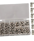 Grease Fitting Assortment Kit Zinc Plated Straight And Angled Zerk Fittings For Machinery Lubrication in plastic case