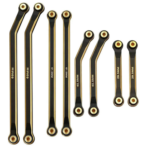 Beefed Up Ground Clearance RC Linkage Set For 1/24 Axial SCX24 Deadbolt Upgrade Parts Aluminum Alloy Durable Easy Install Black