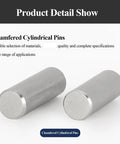 Two stainless steel cylindrical pins on display, part of 100 Pcs Stainless Steel Shelf Pins 3mm Dowel Rods Cylindrical Locating Pins for wood