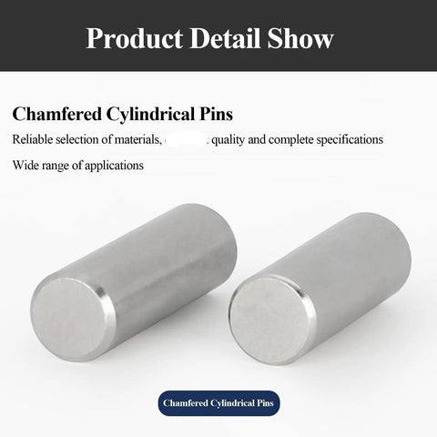 Two stainless steel cylindrical pins on display, part of 100 Pcs Stainless Steel Shelf Pins 3mm Dowel Rods Cylindrical Locating Pins for wood