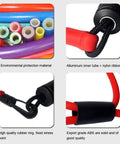 Golf Swing Training Resistance Band Set detail showing multicolor cords, durable ABS fittings, and nylon straps for home practice.