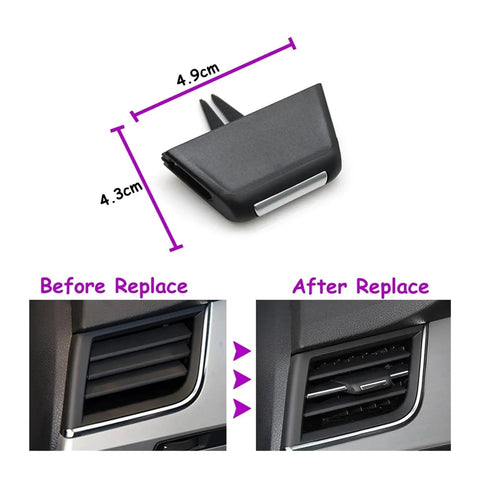 AC Vent Grille Clip Replacement Kit For Audi Q7 2016 Through 2019 4M1820901 DIY Friendly Easy Install Durable Air Outlet Paddle Clips To Fix Loose Vents And Restore Airflow And Cabin Comfort, black plastic clip 4.9cm x 4.3cm