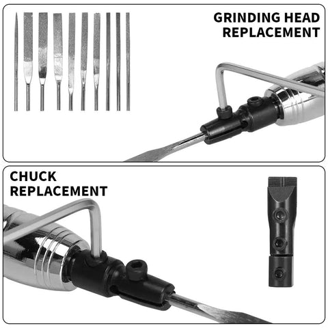 One Eighth Inch Air Micro Grinder Pneumatic Pencil Die Grinder Up To 28000 RPM For Cleaning Dies Rotors Backing Plates Brake Pads Mounts And More Pro Grade Durable Low Vibration High Torque Compact Tool