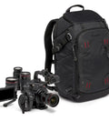Pro Photo Backpack For Camera Gear Loadout With Four Access Points Front And Side Entry Triple Mode Interior Interchangeable Dividers