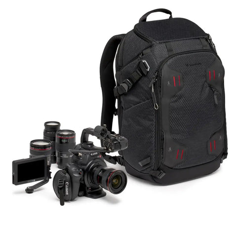 Pro Photo Backpack For Camera Gear Loadout With Four Access Points Front And Side Entry Triple Mode Interior Interchangeable Dividers