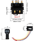 Wireless Winch Remote Control Kit for Trucks ATVs SUVs Jeeps with 12V solenoid relay, wireless receiver, and remotes