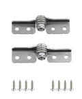 2 Pack Stainless Steel Torque Shaft Hinges With Adjustable Torque And 90 Degree Damping Locking Action, Left And Right Set, screws included