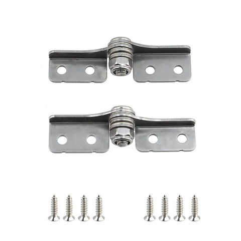 2 Pack Stainless Steel Torque Shaft Hinges With Adjustable Torque And 90 Degree Damping Locking Action, Left And Right Set, screws included