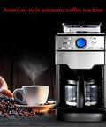 No Sweat Bean To Cup Coffee Maker With Fully Automatic One Button Brew Whisper Quiet Grind And Solid Stainless Steel Build Featuring Removable Components And Fast Heating Elements For Top Shelf Home Bar Vibes with steaming cup of coffee.